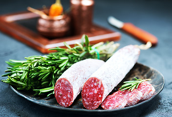 Image showing salami