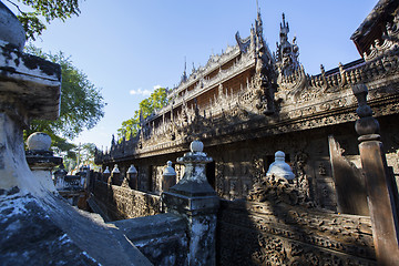 Image showing Golden Palace Monastery (Shwenandaw Kyaung)