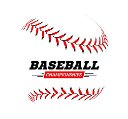 Image showing Baseball ball on white background.