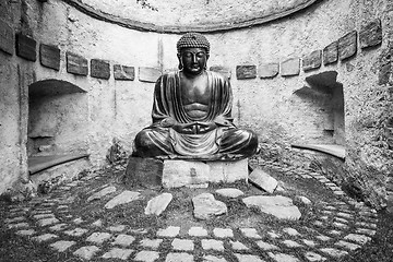 Image showing Meditating Japanese Buddha Statue