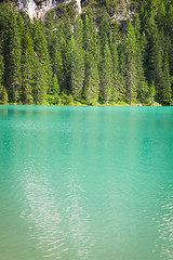 Image showing Braies Lake in Dolomiti region, Italy