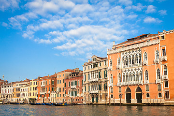 Image showing 300 years old venetian palace facade from Canal Grande