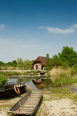 Image showing Boat at the ecomusee in Alsace