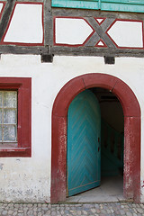 Image showing Half timbered house at the ecomusee in Alsace