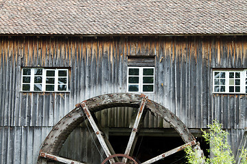 Image showing Water mill at the ecomusee in Alsace