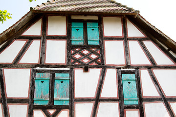 Image showing Half timbered house at the ecomusee in Alsace