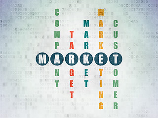 Image showing Marketing concept: Market in Crossword Puzzle
