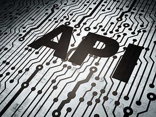 Image showing Software concept: circuit board with Api