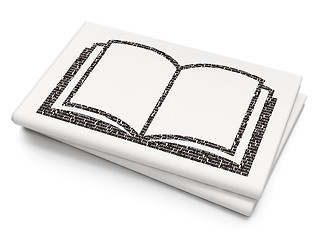 Image showing Science concept: Book on Blank Newspaper background