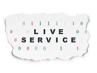 Image showing Business concept: Live Service on Torn Paper background