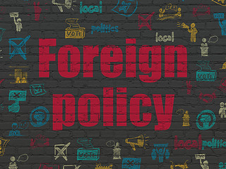 Image showing Political concept: Foreign Policy on wall background