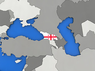 Image showing Georgia on globe