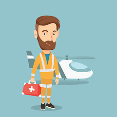 Image showing Doctor of air ambulance vector illustration.