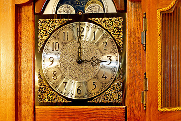 Image showing Old wooden clock