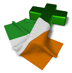 Image showing christian cross and flag of ireland - 3d rendering