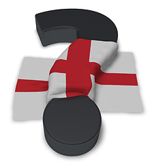 Image showing question mark and flag of england - 3d illustration