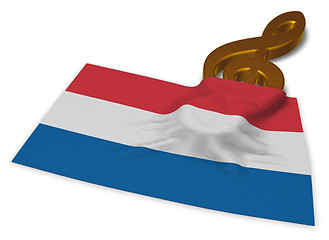 Image showing clef and dutch flag - 3d rendering