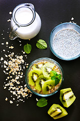 Image showing milk with chia seeds