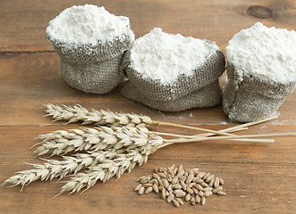 Image showing flour and wheat