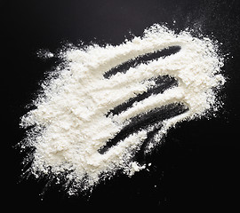 Image showing flour on black