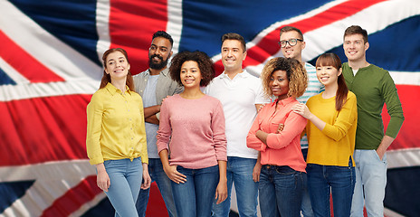 Image showing international group of happy smiling people