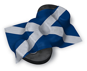 Image showing paragraph symbol and flag of scotland - 3d rendering