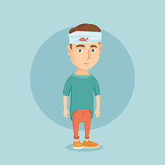 Image showing Man with injured head vector illustration.