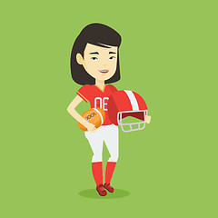 Image showing Rugby player vector illustration.