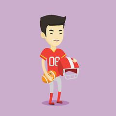 Image showing Rugby player vector illustration.