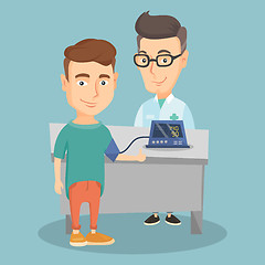 Image showing Blood pressure measurement vector illustration.