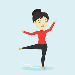 Image showing Female figure skater vector illustration.