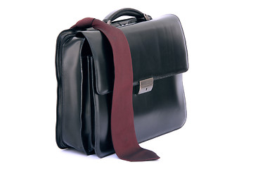 Image showing red tie and briefcase