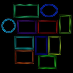 Image showing Abstract frames. Conceptual design. 3D illustration