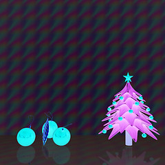 Image showing Christmas tree. 3d illustration