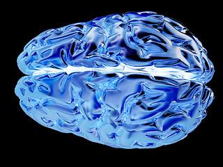 Image showing Gold brain. 3d render