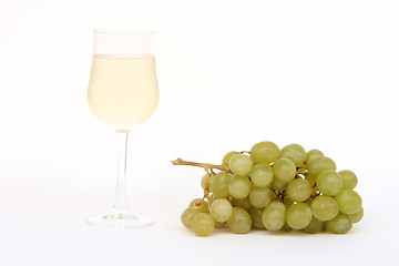 Image showing wine and grapes