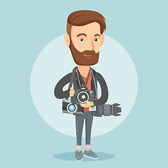 Image showing Photographer taking photo vector illustration.