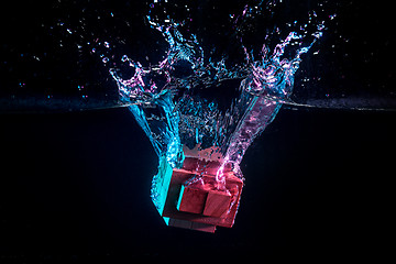 Image showing Water splash with puzzle effect