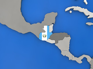 Image showing Guatemala on globe