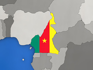 Image showing Cameroon on globe