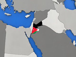 Image showing Jordan on globe