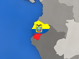 Image showing Ecuador on globe