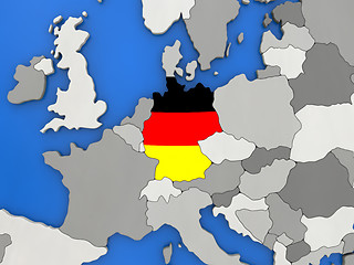 Image showing Germany on globe