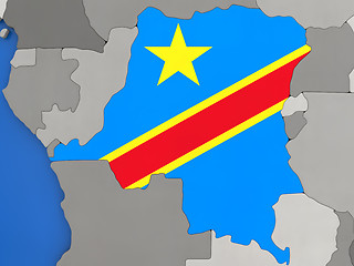 Image showing Democratic Republic of Congo on globe
