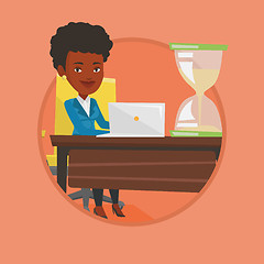 Image showing Business woman working in office.