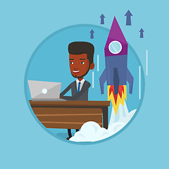 Image showing Successful business start up vector illustration.