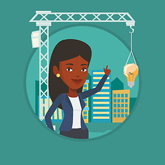 Image showing Businesswoman having business idea.