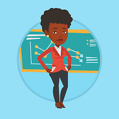 Image showing Bancrupt business woman vector illustration.