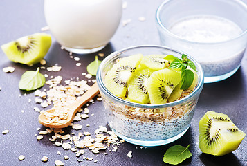 Image showing milk with chia seeds