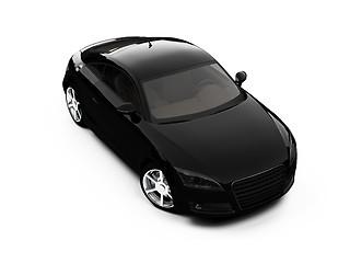 Image showing isolated black car front view